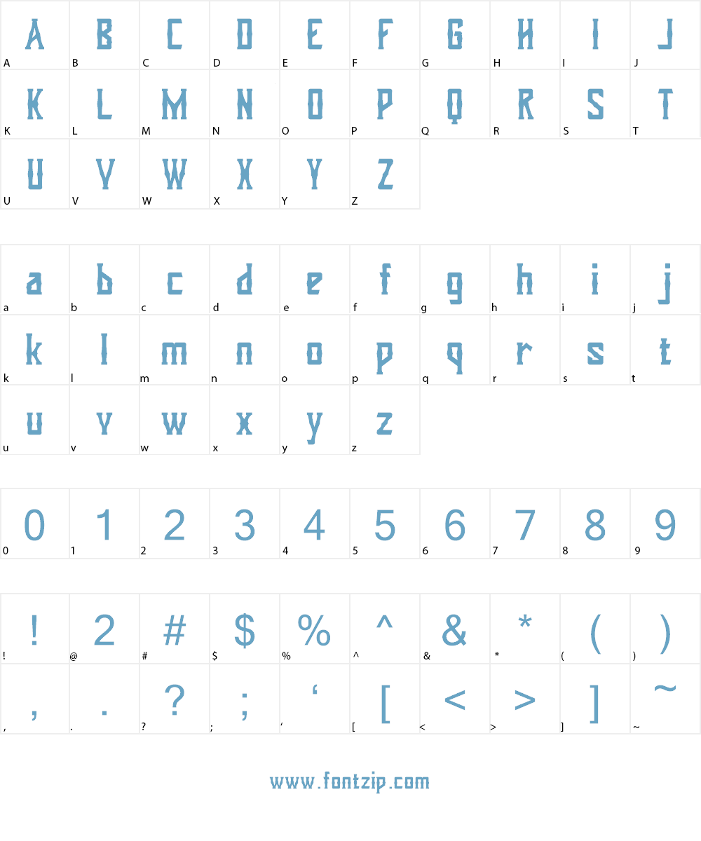 Dohong Kaliba Free Version Font Character